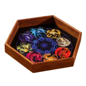 ragons of the Sabbats dice tray – drevená podložka