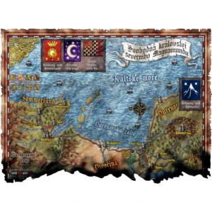 Mapa Severného Magnamundu - Severné kráľovstvá fantasy mapa