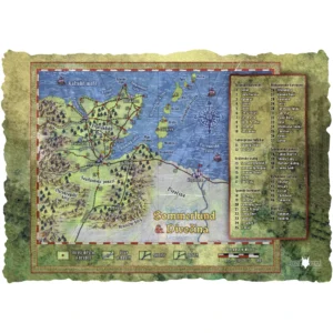 Mapa Sommerlundu a divočiny fantasy mapa