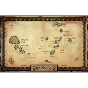 Mapa Tralodrenu fantasy mapa