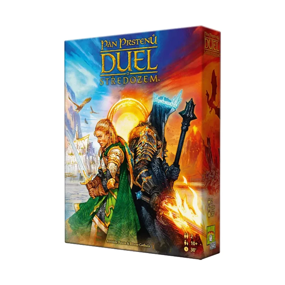 Pán prsteňov: Duel o Stredozem – krabica fantasy strategickej spoločenskej hry pre dvoch hráčov