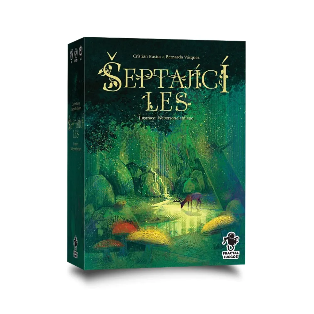 Šeptající les – krabica fantasy spoločenskej hry s motívom tajomného lesa