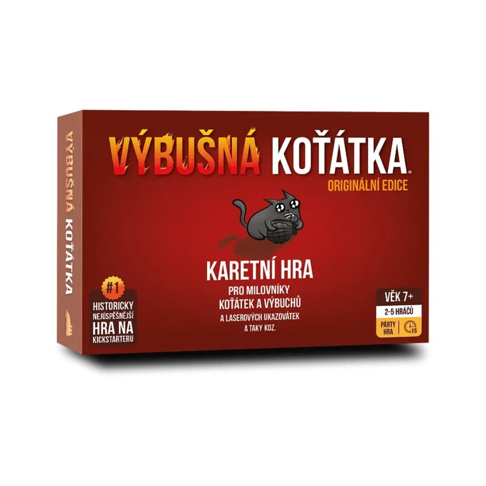 Výbušná koťátka – Originální edice – krabica populárnej kartovej párty hry